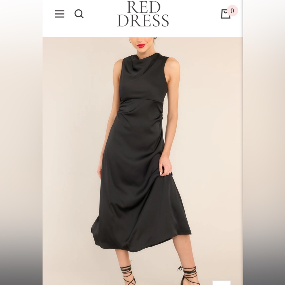 Black Cowl Neck Sleeveless Dress